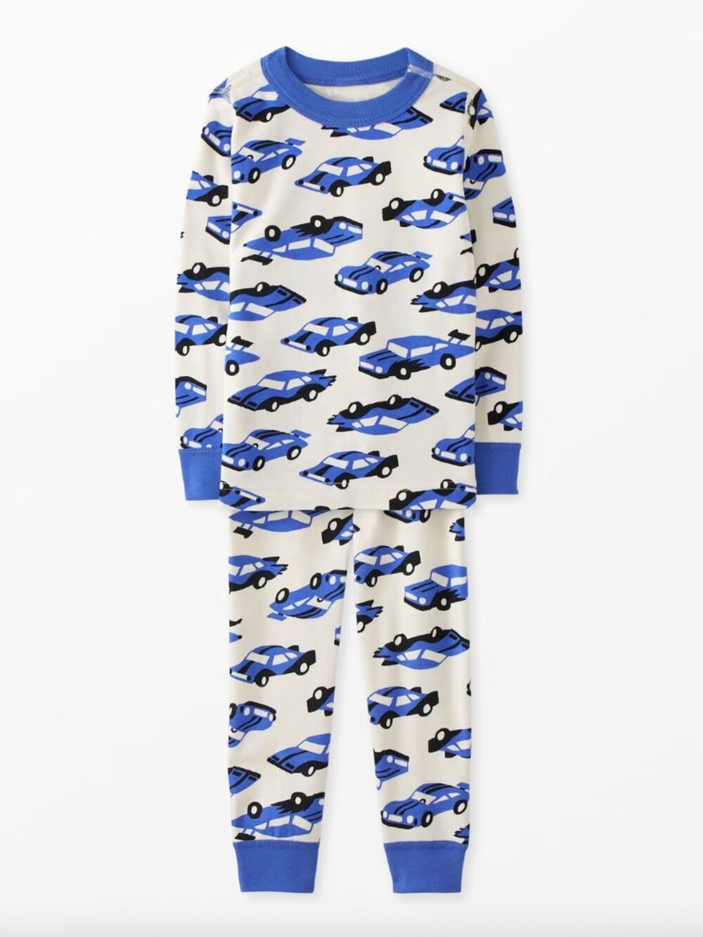 Hanna Andersson HannaJams Long John Pajama Set Speed Racer Cars - 6-7 120